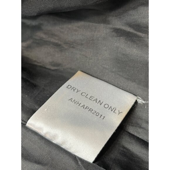 Black Lipstick Womens Large Plaid Wool Blend Peacoat Double-breasted Jacket - Picture 9 of 10